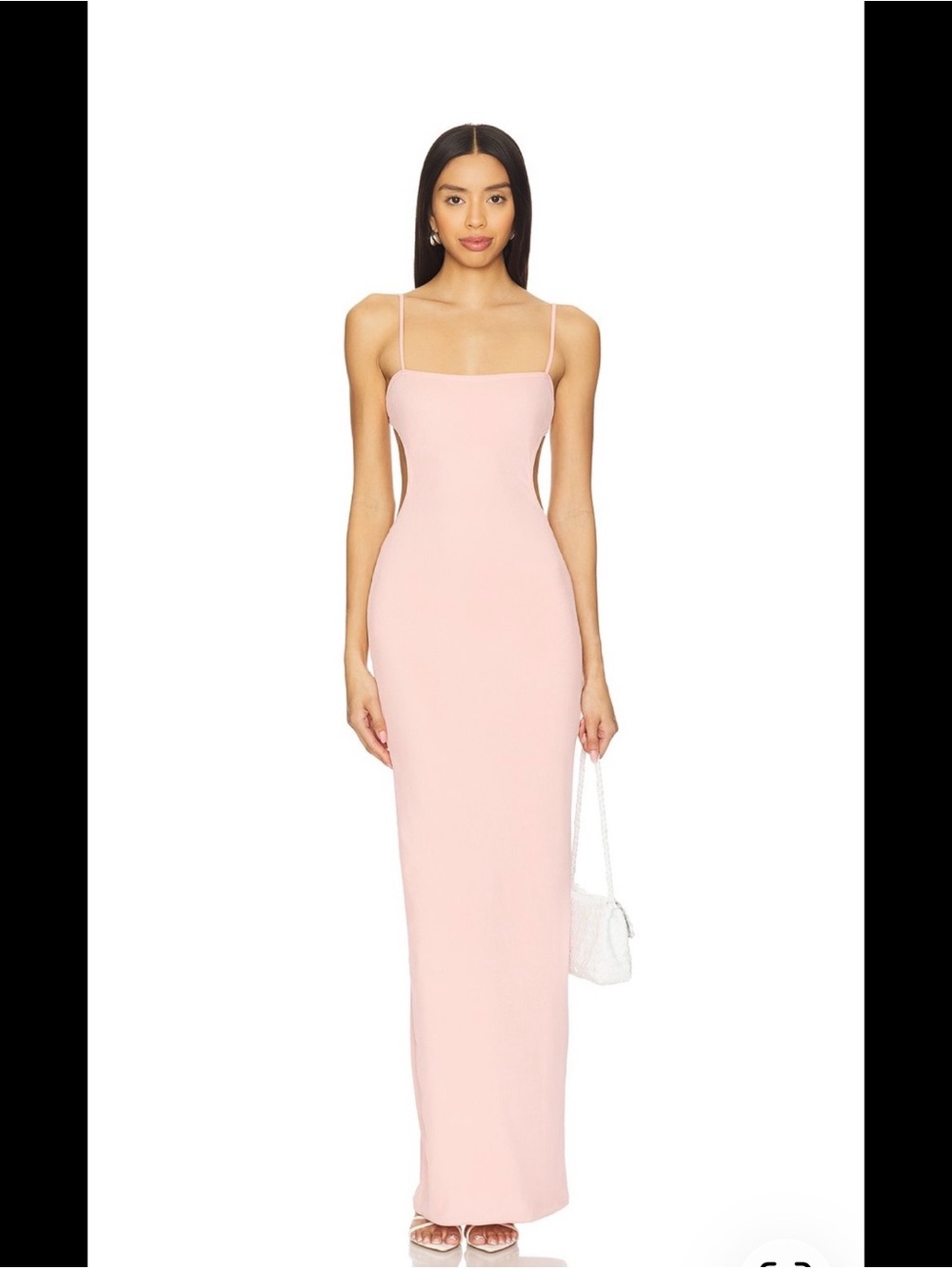 Revolve OW Collection Slim-Fit Light Pink Spaghetti-Strap Maxi Dress
